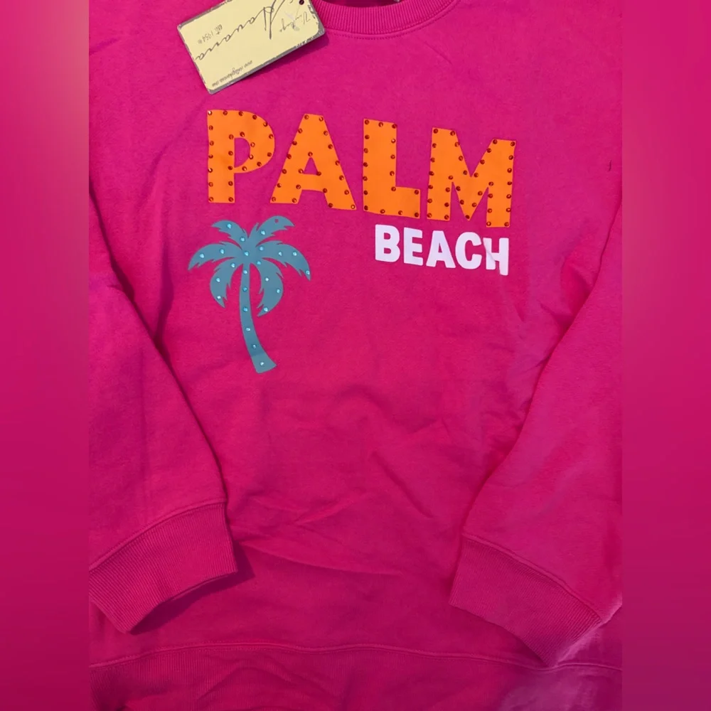 Vintage Havana Pink Palm Beach Sweatshirt - Picture 1 of 2